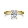 14K Yellow Gold Diamond Engagement Ring