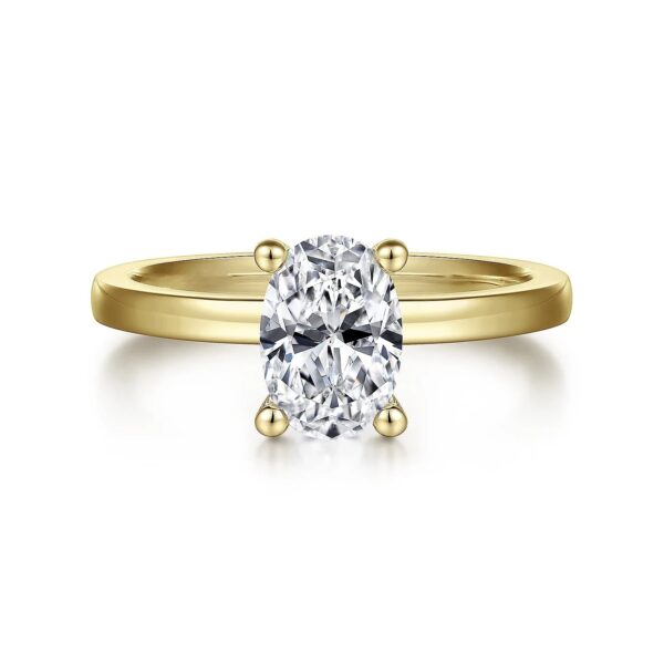 14K Yellow Gold Diamond Engagement Ring