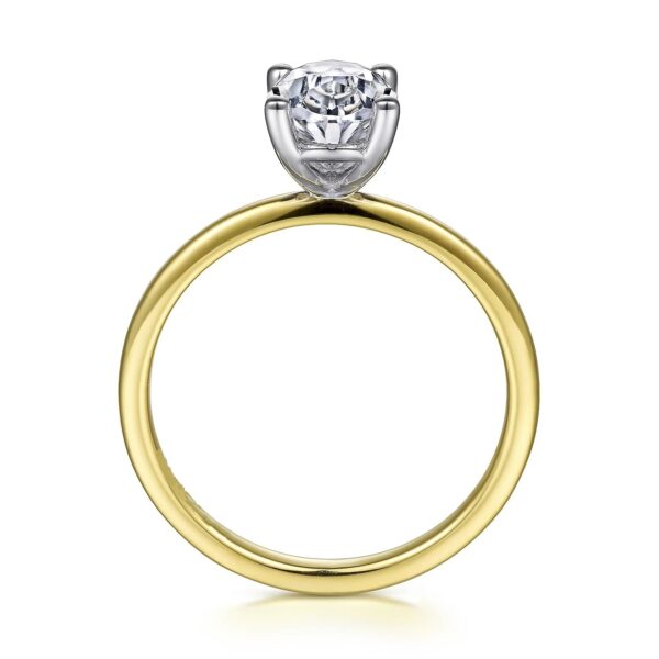 14K White-Yellow Gold Diamond Engagement Ring - Image 3