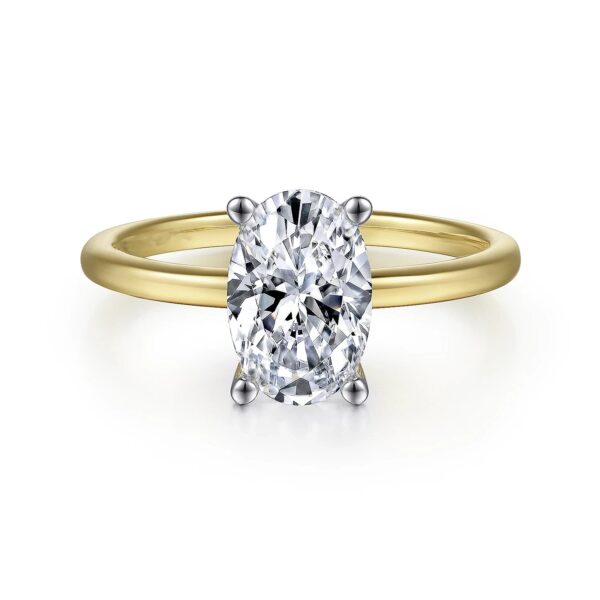 14K White-Yellow Gold Diamond Engagement Ring