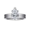 14K White Gold Pear Shape Diamond Engagement Ring - Image 5