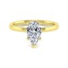 14K Yellow Gold Pear Shape Diamond Engagement Ring