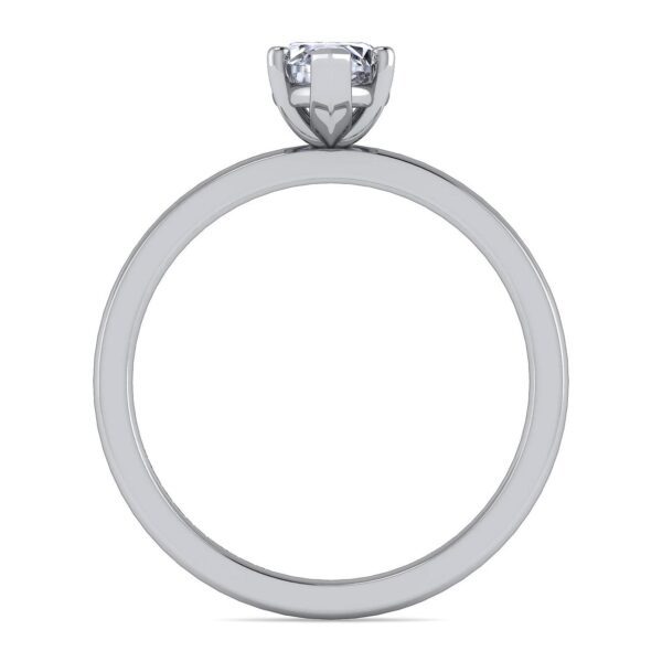 14K White Gold Diamond Engagement Ring - Image 4
