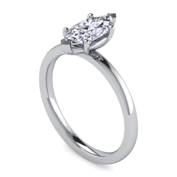 14K White Gold Diamond Engagement Ring - Image 3