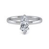 14K White Gold Diamond Engagement Ring
