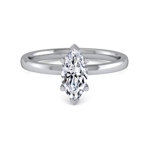 14K White Gold Diamond Engagement Ring