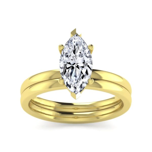 14K Yellow Gold Diamond Engagement Ring - Image 5