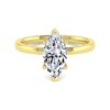 14K Yellow Gold Diamond Engagement Ring