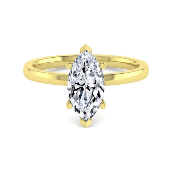 14K Yellow Gold Diamond Engagement Ring