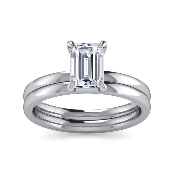 14K White Gold Diamond Engagement Ring - Image 5