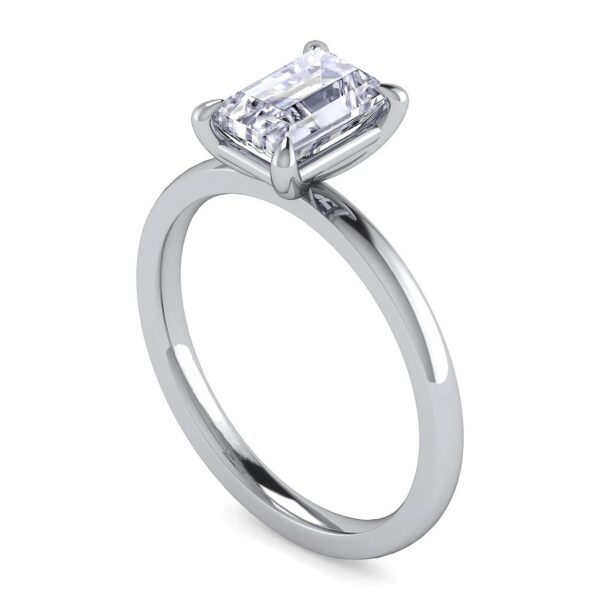 14K White Gold Diamond Engagement Ring - Image 2