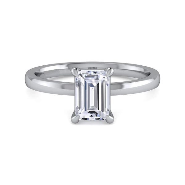 14K White Gold Diamond Engagement Ring