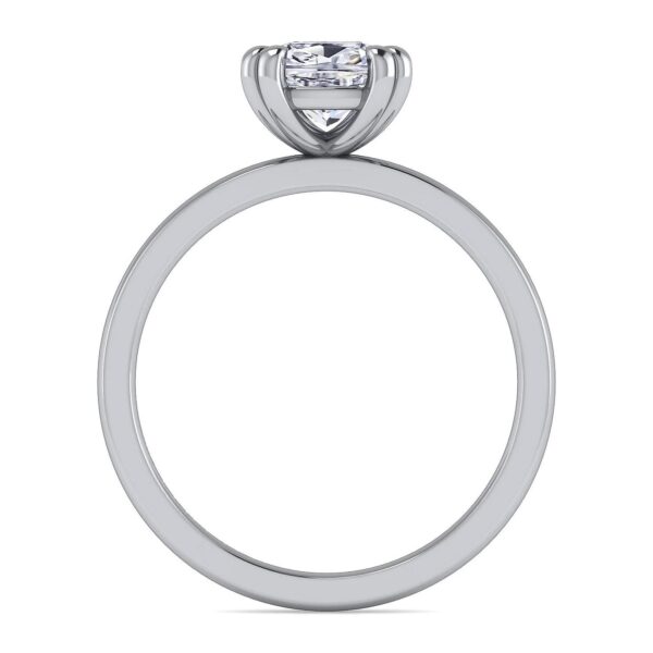 14K White Gold Diamond Engagement Ring - Image 4