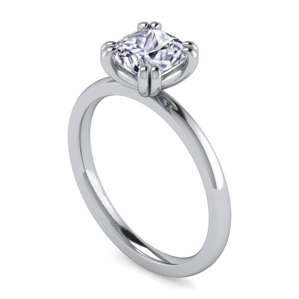 14K White Gold Diamond Engagement Ring - Image 2
