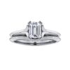 14K White Gold Emerald Cut Diamond Engagement Ring - Image 5