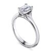 14K White Gold Emerald Cut Diamond Engagement Ring - Image 3