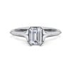 14K White Gold Emerald Cut Diamond Engagement Ring