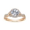 14K Rose Gold Round Halo Diamond Engagement Ring - Image 3