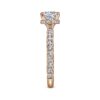 14K Rose Gold Hidden Halo Round Diamond Engagement Ring - Image 4