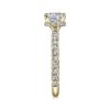 14K Yellow Gold Hidden Halo Round Diamond Engagement Ring - Image 2