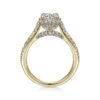 14K Yellow Gold Hidden Halo Round Diamond Engagement Ring - Image 2