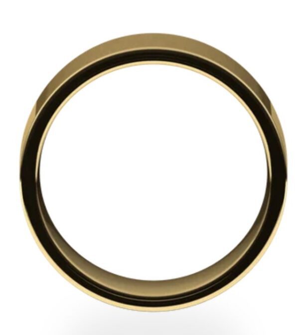 14K Yellow Standard Weight Comfort Fit Flat Band - Image 3