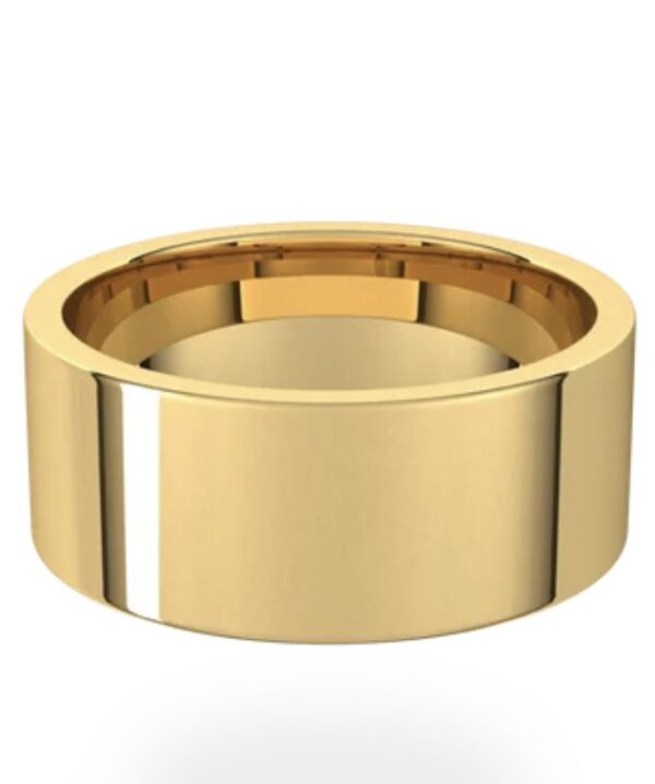 14K Yellow Standard Weight Comfort Fit Flat Band - Image 4