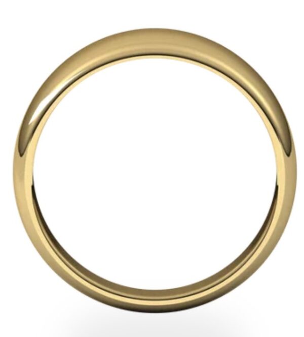 14K Yellow Standard Weight Standard Fit Round Tapered Band - Image 2