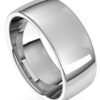 14K White Standard Weight Comfort Fit European Band