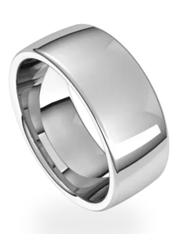 14K White Standard Weight Comfort Fit European Band