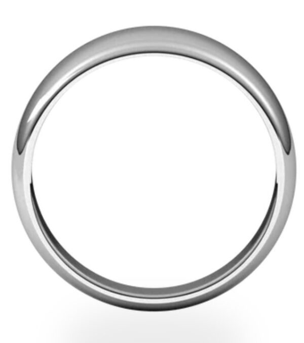 14K White Standard Weight Standard Fit Round Tapered Band - Image 2