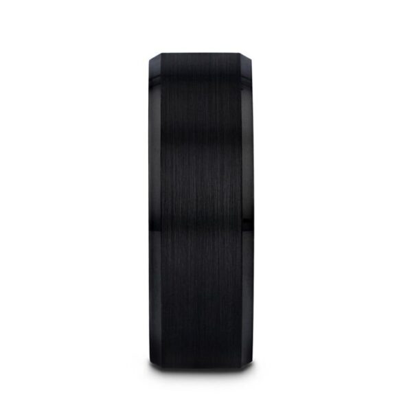 RIGEL Black Tungsten Comfort Fit Wedding Band - Image 2