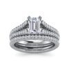 14K White Gold Emerald Cut Diamond Engagement Ring - Image 5
