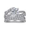 14K White Gold Round Diamond Engagement Ring - Image 5