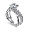 14K White Gold Round Diamond Engagement Ring - Image 2