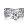 14K White Gold Round Diamond Engagement Ring