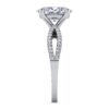 14K White Gold Split Shank Oval Diamond Engagement Ring - Image 4