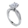 14K White Gold Split Shank Oval Diamond Engagement Ring - Image 3
