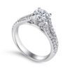 Platinum Round Split Shank Diamond Engagement Ring - Image 2