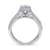 Platinum Round Split Shank Diamond Engagement Ring - Image 3
