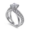 14K White Gold Cushion Cut Diamond Engagement Ring - Image 4