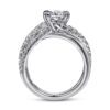 14K White Gold Cushion Cut Diamond Engagement Ring - Image 2