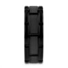 Windsor Beveled Black Tungsten Carbide Wedding Band - Image 2