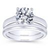 14K White Gold Round Diamond Engagement Ring - Image 5