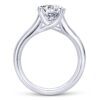 14K White Gold Round Diamond Engagement Ring - Image 3