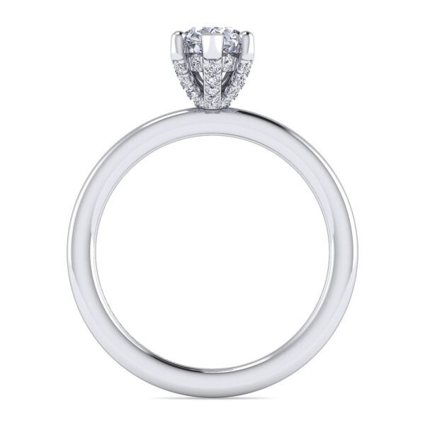 14K White Gold Pear Shape Diamond Engagement Ring - Image 2