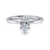 14K White Gold Pear Shape Diamond Engagement Ring