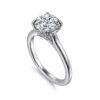 14K White Gold Round Diamond Engagement Ring - Image 4