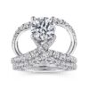 14K White Gold Round Diamond Engagement Ring - Image 5