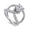 14K White Gold Round Diamond Engagement Ring - Image 2